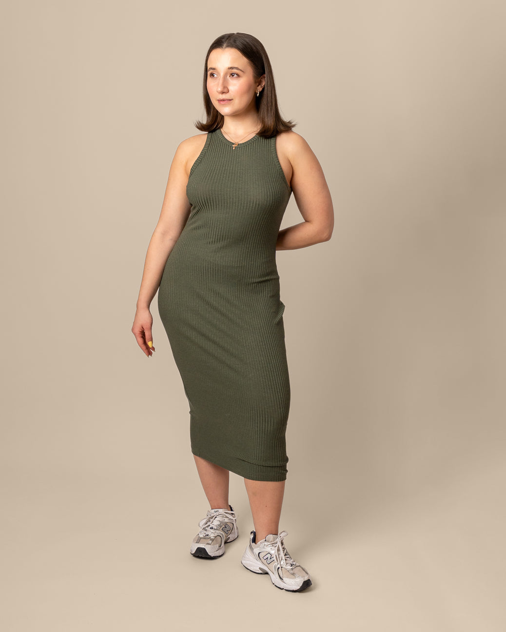 Ribbitoppimekko, khaki