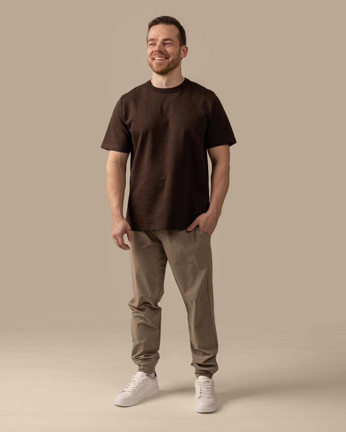 Hehku joggersit, beige Toive.