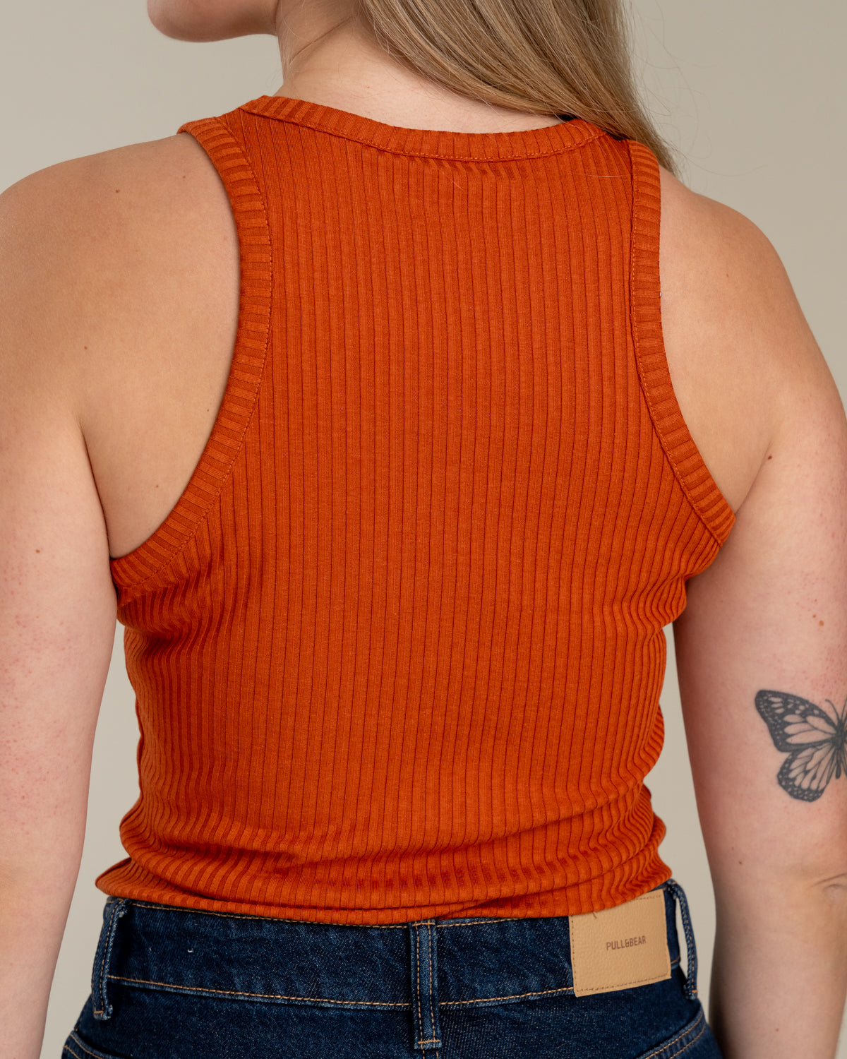 Ripp-Top, gebranntes Orange