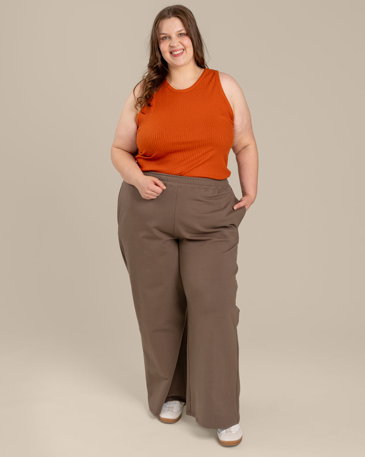 Ripp-Top, gebranntes Orange