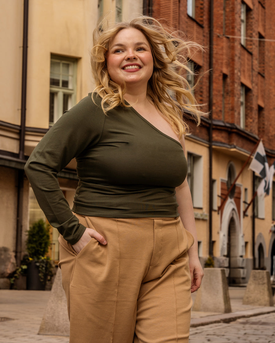 Yksiolkaiminen paita, khaki Toive.