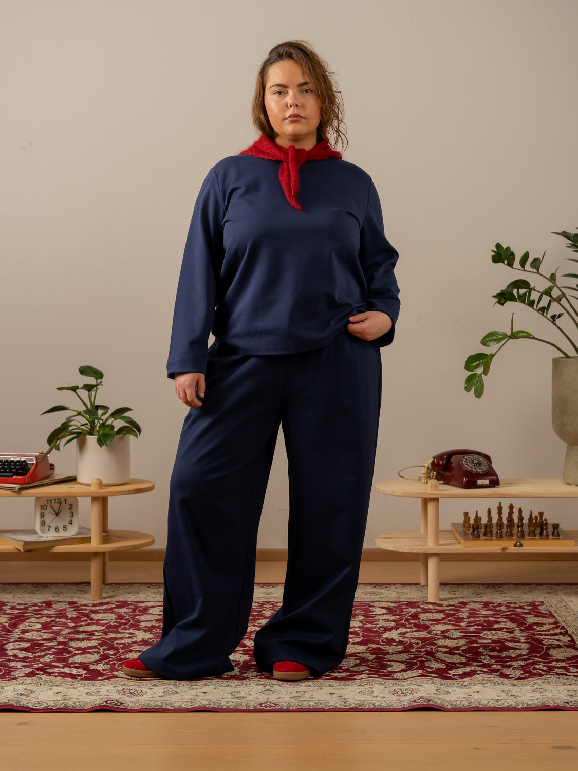Leveät housut, meri Toive